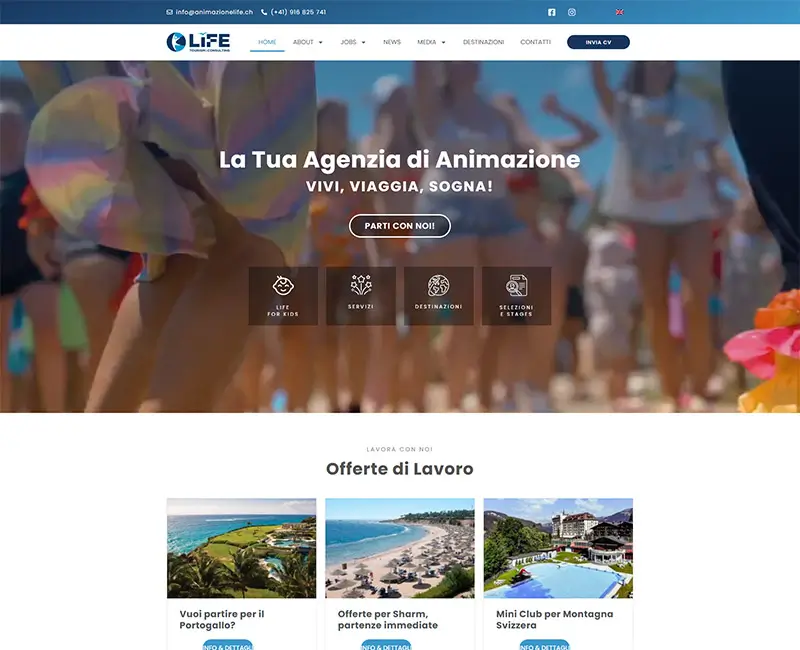 Animazione Life project featuring modern website and logo design with SEO optimization