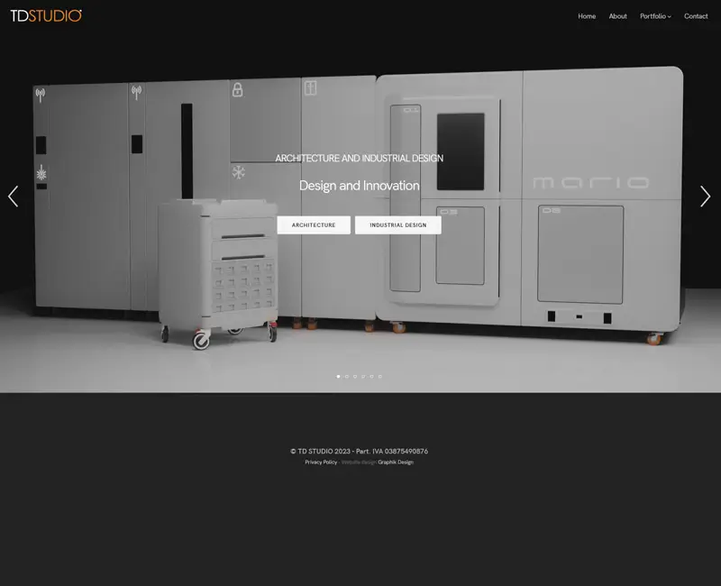 TD Studio project featuring website, logo design, and SEO optimization