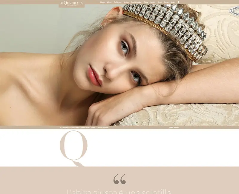 Acquachiara Collection e-commerce project featuring website design and SEO optimization
