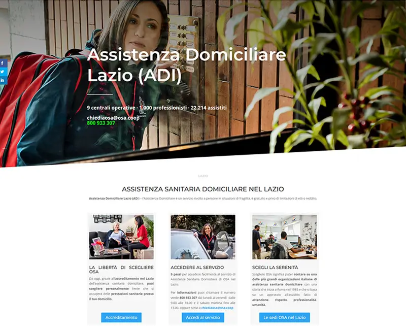OSA COOP project showcasing website design and SEO optimization
