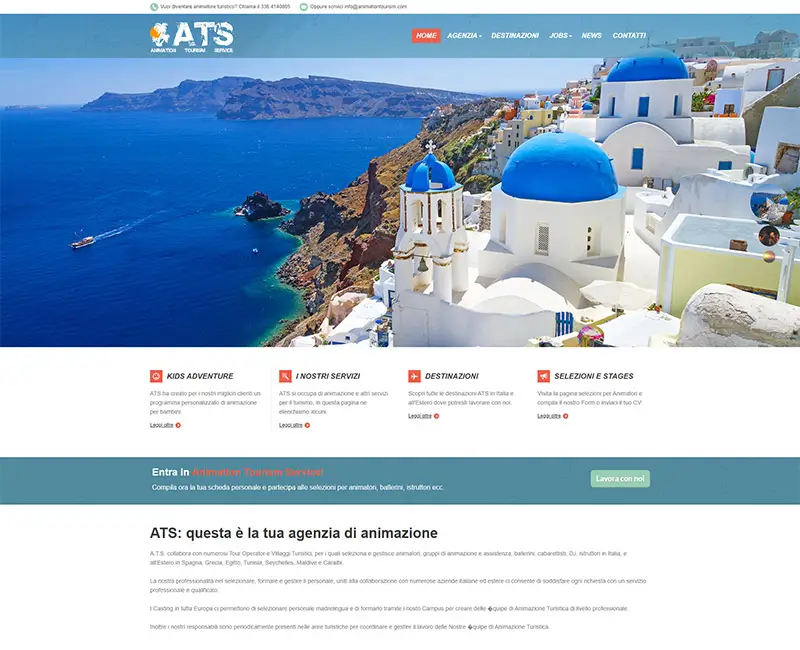 Animation Tourism project showcasing website design and SEO optimization