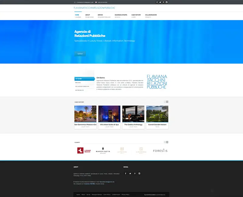 Flaviana Facchini project showcasing website design and SEO optimization