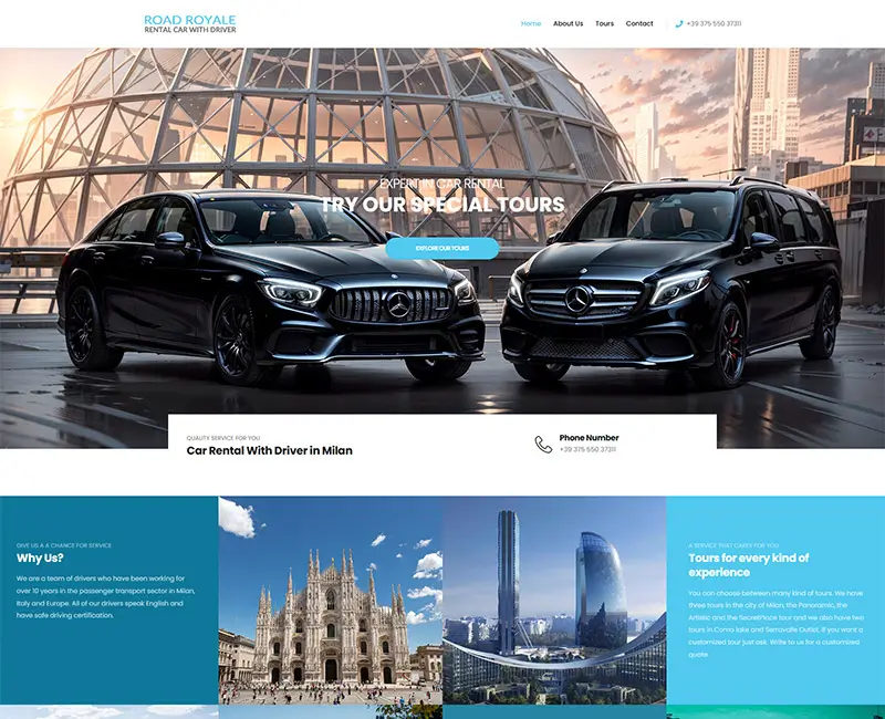 Road Royale project showcasing modern website design and SEO optimization